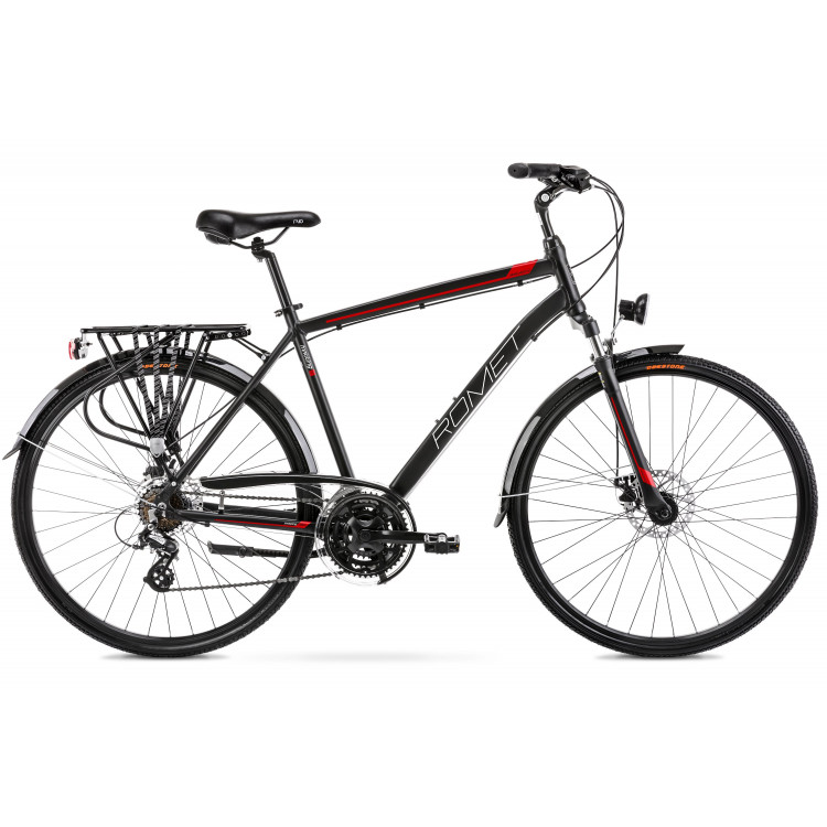 Trekingový bicykel 28" Romet Wagant čierno-červený hliníkový 21"